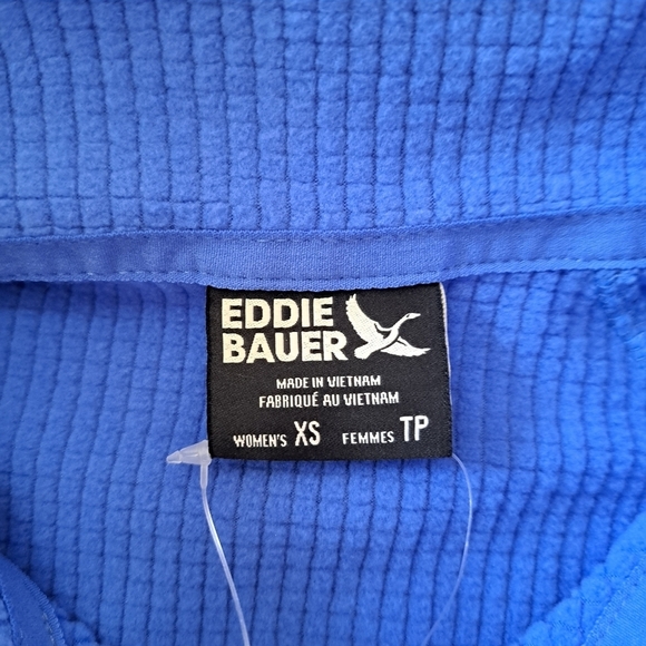 Eddie Bauer Activator Grid Fleece Half Zip Pullover Blue Women's XS Active Top - Picture 11 of 16